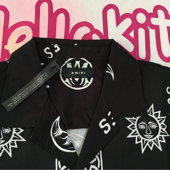Amiri Bandana Print Black Short Sleeve Shirt - Picture 2 of 7
